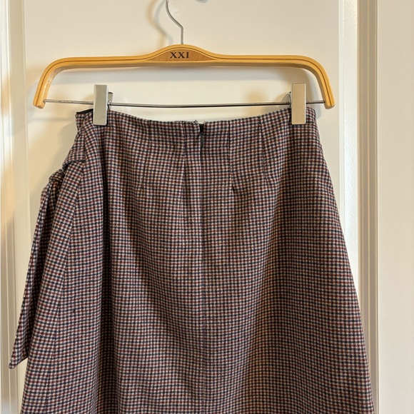 Aritzia Wilfred Plaid wool tie side skirt 0 - Picture 2 of 3